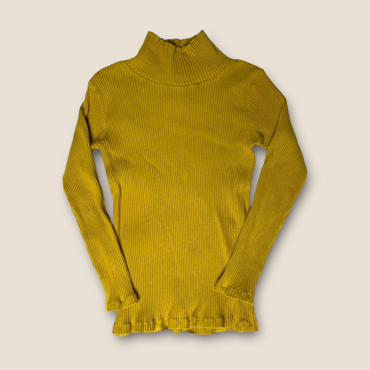 Mingo Mustard Ribbed Mock neck Top size 6-8 years